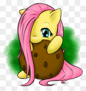 Fluttershy Rarity Pinkie Pie Twilight Sparkle Rainbow - Mlp Fluttershy Eating Cookies