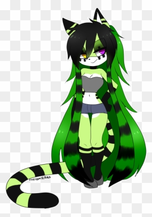 Cat Green Mammal Fictional Character Vertebrate Leaf - Sonic Oc Green Cat