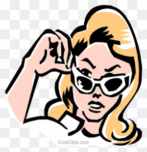 Woman Taking Off Sunglasses Royalty Free Vector Clip - You Want What By When? You Want