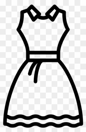 Slip Clothing Dress Computer Icons Clip Art - Outline Of Dress Png