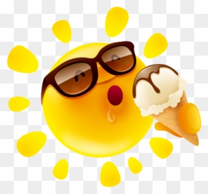 Ice Cream Clip Art - Summer With Sun And Ice Cream
