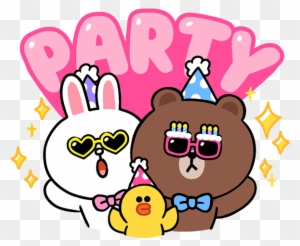 Linefriends Brown Cony Balloons Cute Party Birthday - Birthday