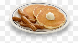 An Illustration Of A Plate Of Breakfast Food Royalty - Pancake And Sausage Breakfast