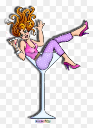 Being A Mother Is A Thankless Job - Girl In Martini Glass Clipart