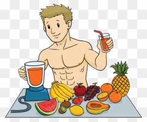 Members - Eating Healthy Food Cartoon - Free Transparent PNG Clipart Images  Download