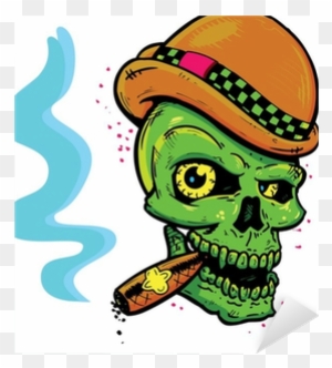 Punk Tattoo Style Skull With Wings Smoking A Cigar - Anti-phishing Working Group