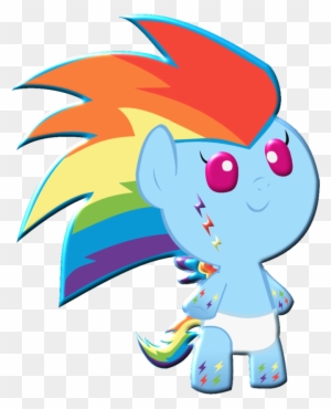 Cute Shiny Rainbow Power Dashie Foal2 By Megarainbowdash00 My Little Pony Baby Rainbow Dash With Powers Free Transparent Png Clipart Images Download