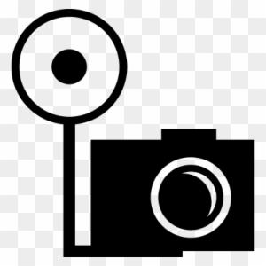 Photo Camera With External Flash Vector - Tool