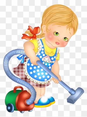 Art Kids, Decoupage, Cards, Cute Clipart, Sweet, Blog, - Little Girl Cleaning Clipart