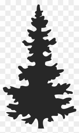 Christmas Tree Silhouette Stamp Christmas Rubber Stamps - Black Christmas Tree Silhouette
