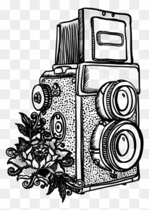 Camera&lace - Vintage Camera Vector Art