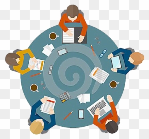 Table Shapes - Round Table Meeting Png