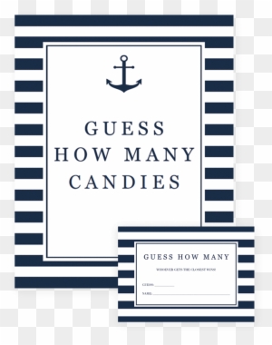 Nautical Baby Shower Guessing Game Printable By Littlesizzle - Mimosa Bar Sign Nautical Theme