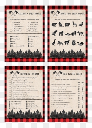 Lumberjack Baby Shower Game Pack - Baby Shower - Free Transparent PNG ...