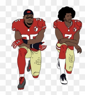 Is There A Place For Politics On The Football Field - Clipart Football Player Kneeling
