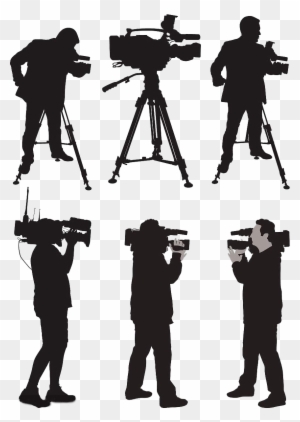 Camera Operator News Silhouette Illustration - Reporter Png