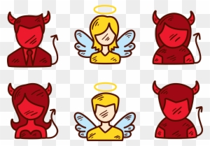 Devil Angel Demon Illustration - Angel Y Demonio Png Devil Angel Demon Illustration - Angel Y Demonio Png