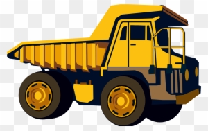 Dump Truck Clipart Black And White - Construction Equipment