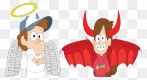 Dipper Angel Mabel Devil By Wildstar27 - Devil And Angel Cartoons Png Dipper Angel Mabel Devil By Wildstar27 - Devil And Angel Cartoons Png