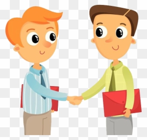 Talk To The Right People - Two Persons Shaking Hands Clipart