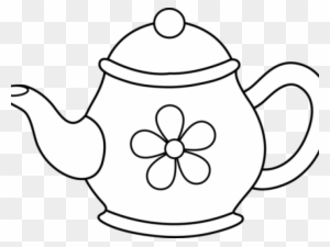Monochrome Clipart Teapot - Tea Pot Clip Art