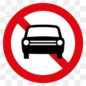 Open - No Entry For Vehicles Sign