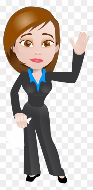 Cartoon Woman Business Png