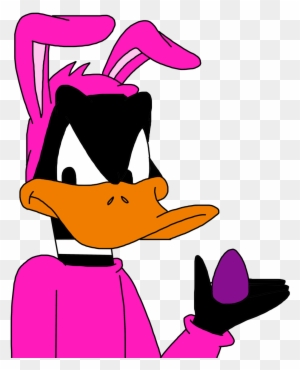 Daffy Duck In Pink Clothes - Daffy Duck Easter Bunny