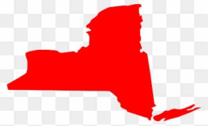 New York State Flag Clip Art - New York State Red