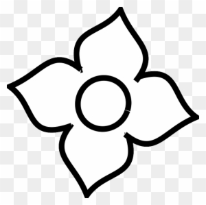 Flower, White, Plant, Four - Four Petal Flower Symbol
