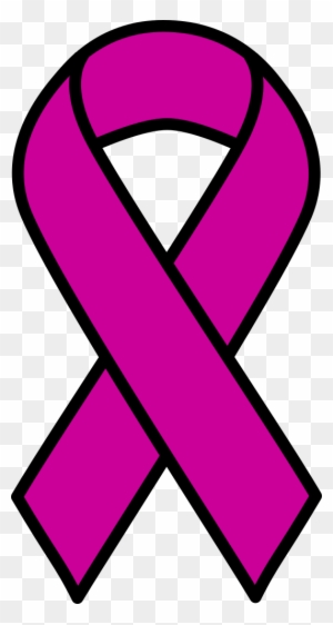 Purple Cancer Ribbon - Ovarian Cancer Ribbon