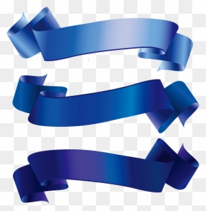 Blue Ribbon Clip Art - Ribbon Banner Vector Png