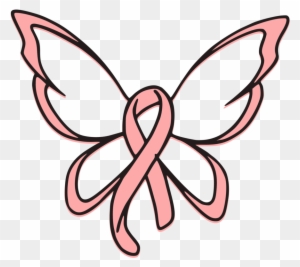 Breast Cancer Ribbon Butterfly Svg Cut File - Breast Cancer Ribbon Butterfly Tattoo