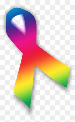 Skin Cancer Awareness Ribbon - Rainbow Cancer Symbol