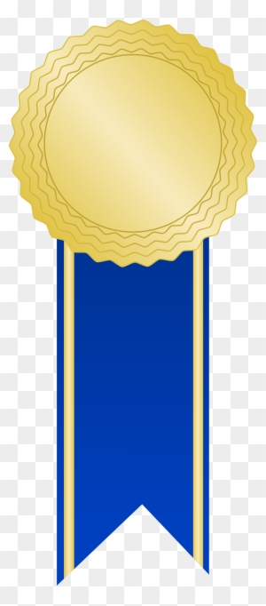 Open - Blue Award Ribbon Png