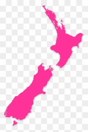 Pink Map - Map Of New Zealand