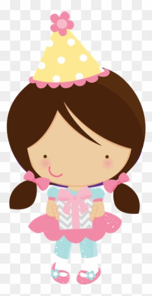 Cute Clipart - - Cute Girl Birthday Clipart