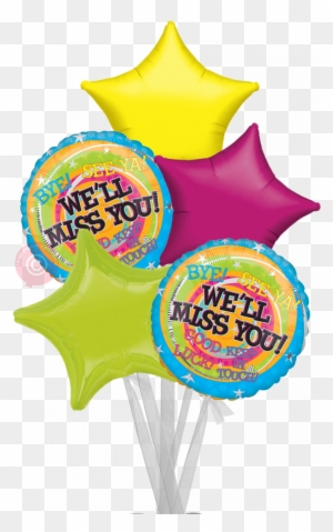 We'll Miss You Messages-big Bouquet - Amscan Foil Well Miss You Messages Balloon