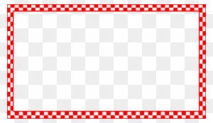 Picnic Border Clip Art - Red And White Checkered Border