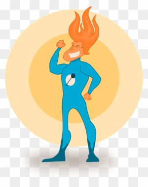 Cartoon, Flame, Free, Super, Flames, Hero - Flame Super Hero