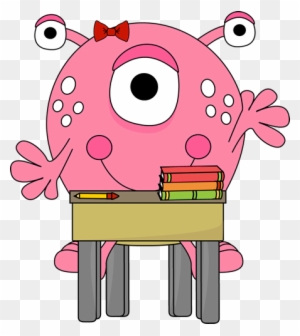 Girl Monster Clipart Cliparthut Free Clipart T9jpoz - Cute Monsters At School