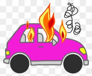 Cars - Car On Fire Cartoon