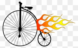Old Bike Flames Clip Art - Hot Rod Flames Clip Art