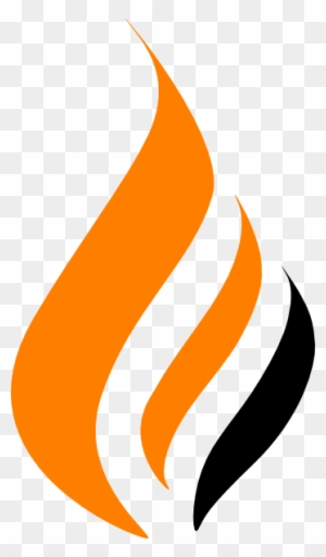Orange Black Flame Clip Art At Clkercom Vector - Black And Orange Flame