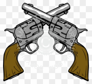 crossed six shooters clip art