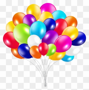 Bunch Of Balloons Png Clipart Image - Birthday Balloons Png
