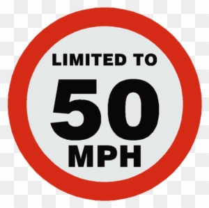 Reflective 50 Mph Speed Limit Sticker - No Video Recording Sign