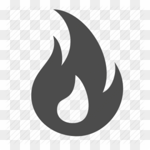 Orange Flame Icon - Grey Fire Icon
