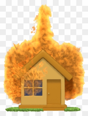 Image Result For Fire Safety Gif - House On Fire Animated Gif - Free  Transparent PNG Clipart Images Download