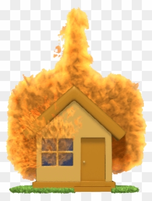 Image Result For Fire Safety Gif - House On Fire Animated Gif